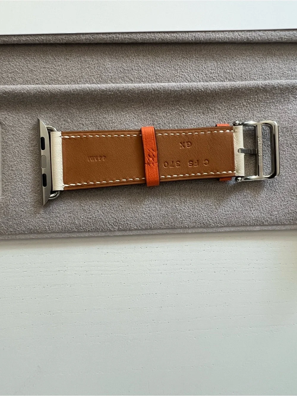 Hermes Apple Watch Band Single Tour Strap Tri Color 44mm NIB